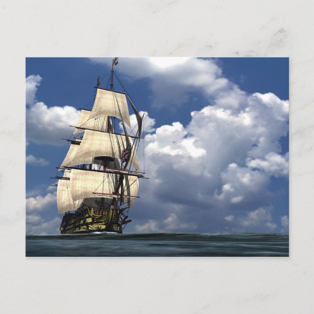 Cartão Postal H.M.S. Vitória (Frente)