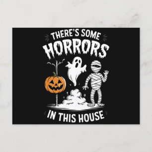 Cartão Postal Há Alguns Horrores Nesta Casa Funny Halloween