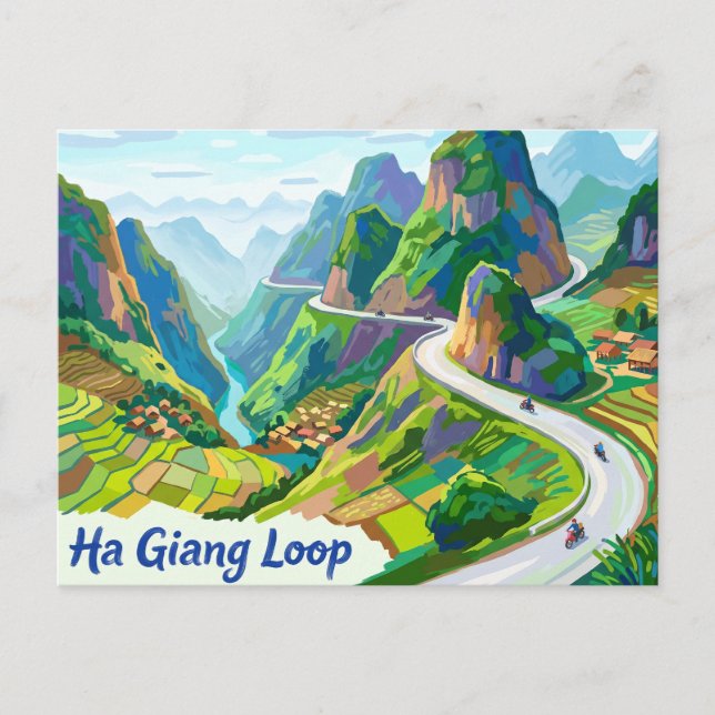 Cartão Postal Ha Giang Loop Vietnã (Frente)