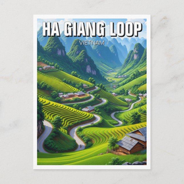 Cartão Postal Ha Giang Loop Vietnam Viagem (Frente)