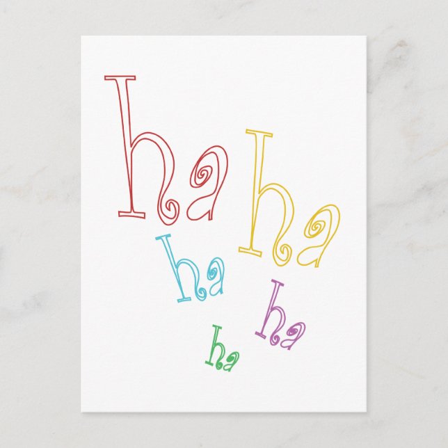 Cartão Postal Ha ha ha! (Frente)