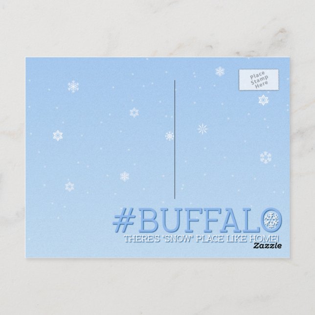 Cartão Postal Há "Neve" nos parando agora Buffalo (Verso)
