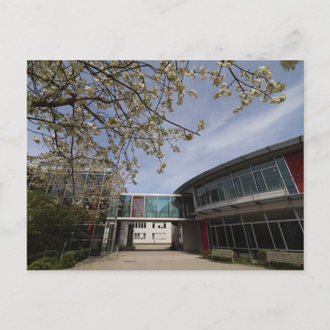 CARTÃO POSTAL HAAGER REALSCHULE ÜBERGANG ZUM NEUBAU (Frente)