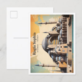Cartão Postal Hagia Sophia Istambul Pop Art Viagem