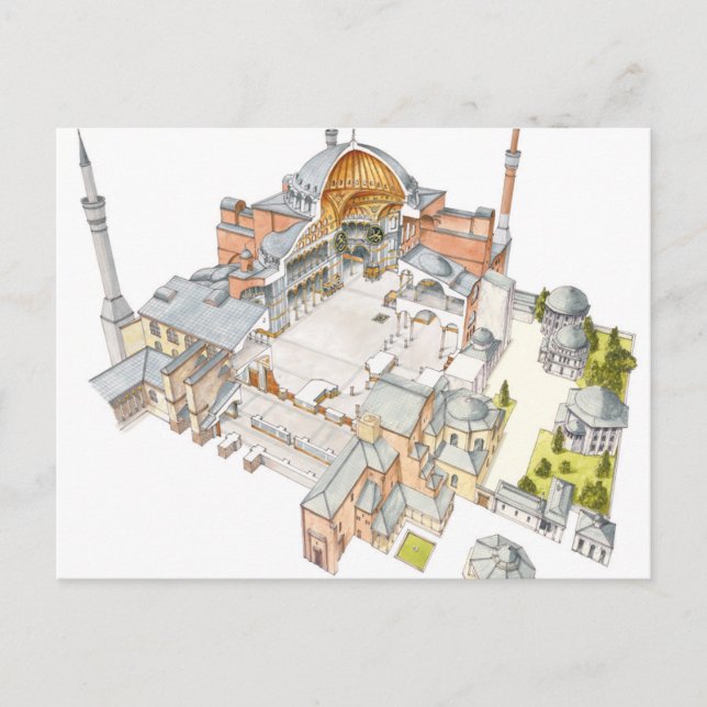 Cartão Postal Hagia Sophia. Istambul Turquey. (Frente)