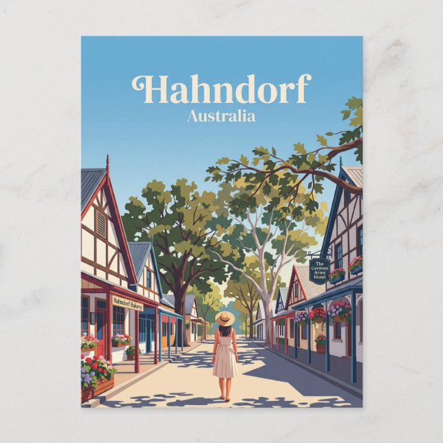 Cartão Postal Hahndorf Austrália (Frente)