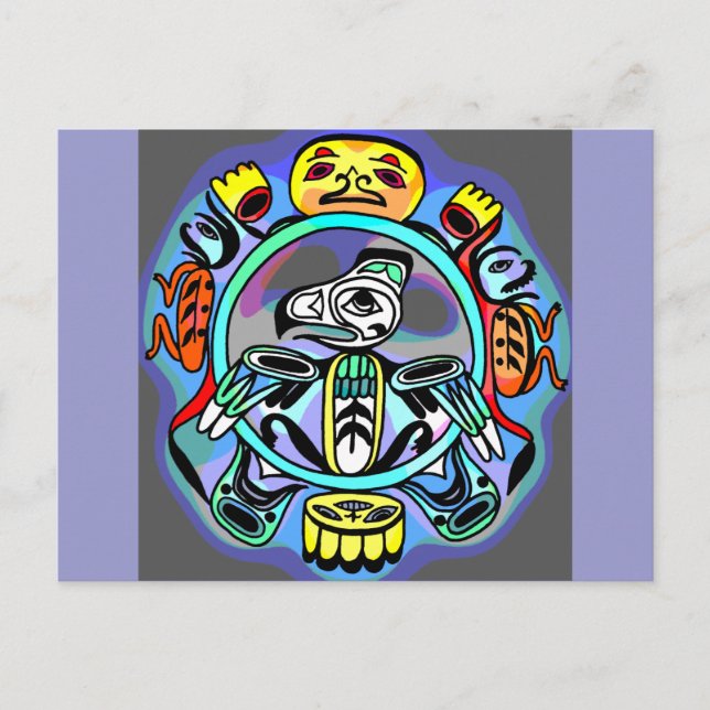 Cartão Postal Haida Art (Frente)