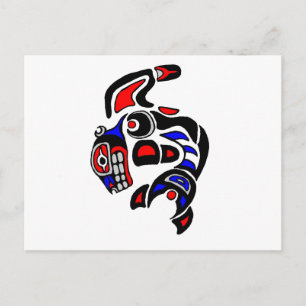 Cartão Postal Haida Orca