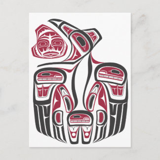Cartão Postal Haida Raven Design