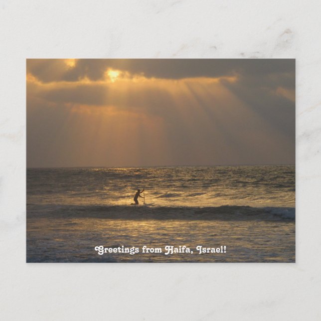 Cartão postal Haifa Sunset (Frente)