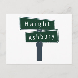 Cartão Postal Haight Ashbury Classic Street Sign