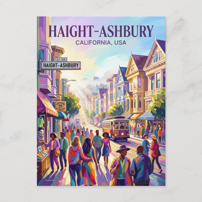 Cartão Postal Haight-Ashbury EUA (Frente)