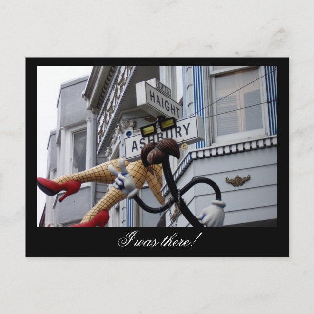 Cartão Postal Haight Ashbury Street Sinal California (Frente)