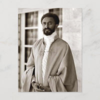 Haile Selassie - HIM - Rastafari - Cartão-postal