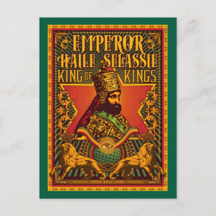 Cartão postal Haile Selassie Jah Rastafari Impress