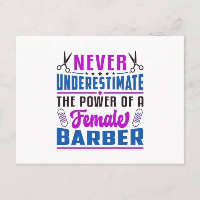 Cartão Postal Hair Stylist Barber Scissors Hairdresser Gift Idea (Frente)