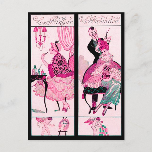 CARTÃO POSTAL HAIR STYLIST, FASHION BEAUTY SALON FIGURA ARTISTA (Frente)