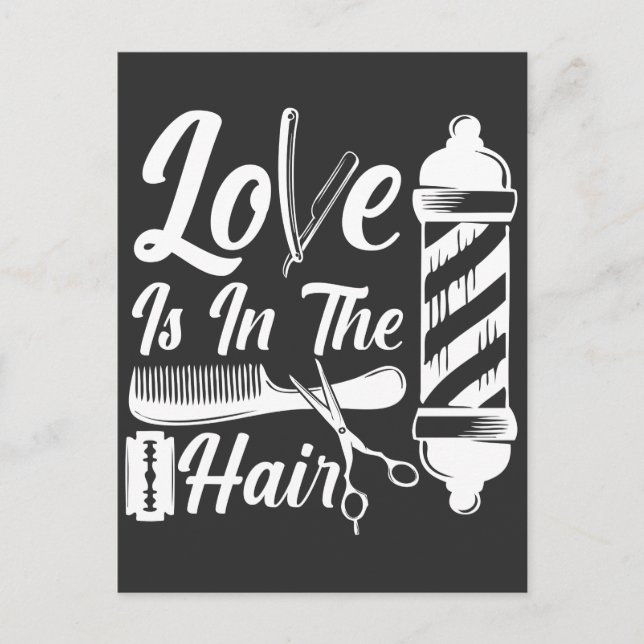 Cartão Postal Hairdresser Cosmetology Graduação Barber Salon (Frente)