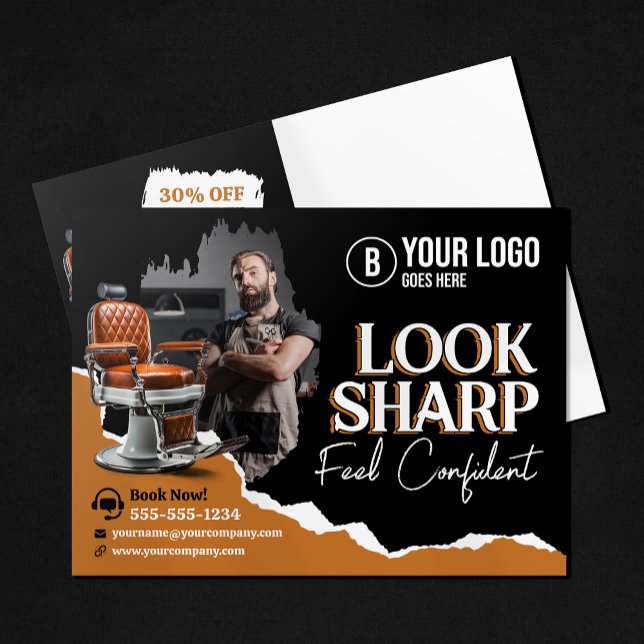 Cartão Postal Hairdresser de Compro Barber Moderno (Criador carregado)