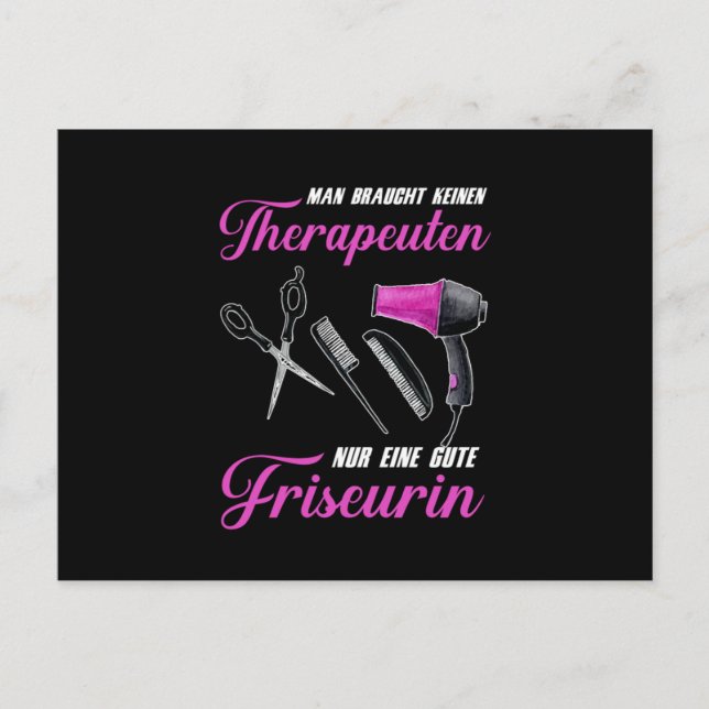 Cartão Postal Hairdresser Hair Salon Barber Hair Stylist (Frente)