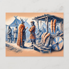 Cartão Postal Haithabu Trading Posta em Pastel Chalk Drake