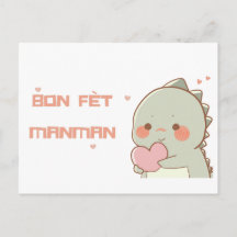 Haitiano Dia de as mães saudando cartoon Dino