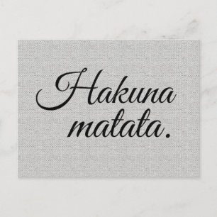 Cartão Postal Hakuna matata