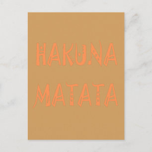 Cartão Postal Hakuna Matata - Arte Tribal Africana