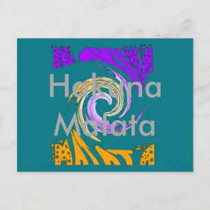 Cartão Postal Hakuna Matata Hakuna Matata Oferece placas de estr