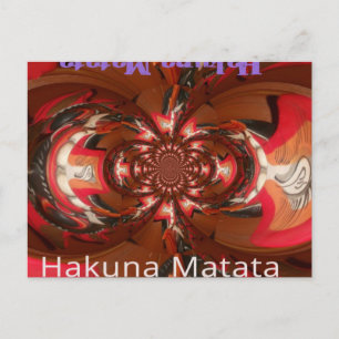 Cartão Postal Hakuna Matata Halloween Mask Kaleidoscope Abstrato