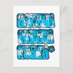 Cartão Postal Hakuna Matata South Korea Art Impressão/Graphic
