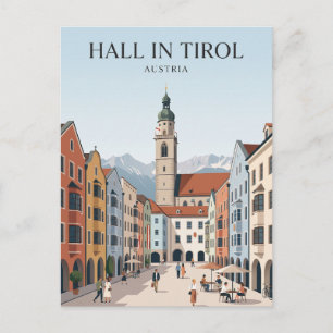 Cartão Postal Hall in Tirol Áustria