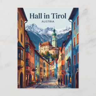 Cartão Postal Hall in Tirol Áustria