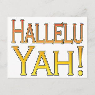Cartão Postal Hallelu Yah! (ouro)