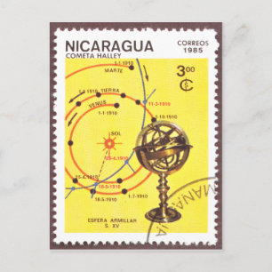 Cartão Postal Halleys Comet Inner Planets