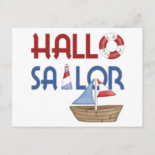 Cartão Postal Hallo Sailor