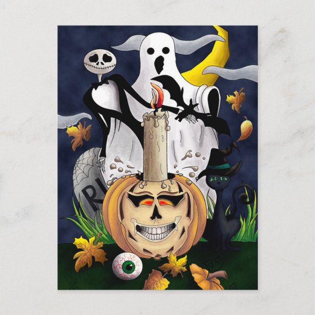 Cartão Postal Halloween (Frente)