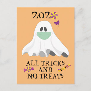 Cartão Postal Halloween 2020 Todos os Truques e Sem Guloseimas