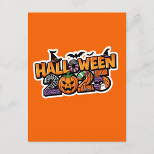 Cartão Postal Halloween 2025 Magia – Abóbora Festiva