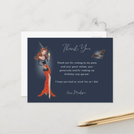 Cartão Postal Halloween 50ª Festa de aniversário Obrigado