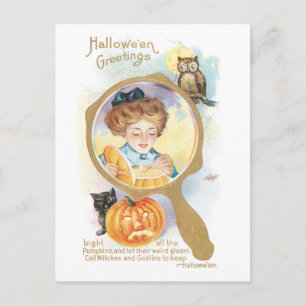 Cartão Postal Halloween antigo