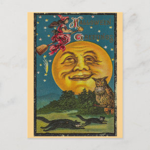 Cartão Postal Halloween Antigo