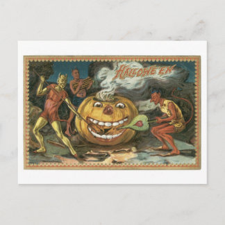 Cartão Postal Halloween antigo, Devils
