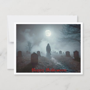 Cartão Postal Halloween, Ascensão Espirituosa, Spooky, Graveyard