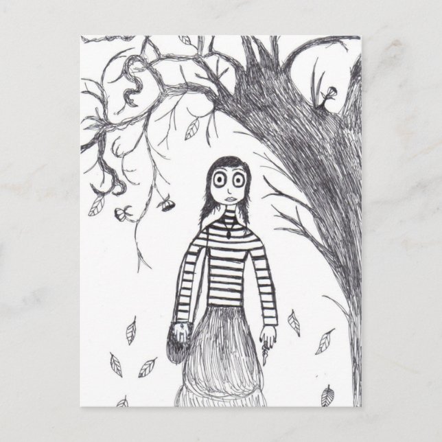 Cartão Postal Halloween assustador (Frente)