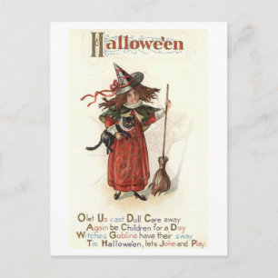 Cartão Postal Halloween, Be Children por um dia, Vintage Postcar