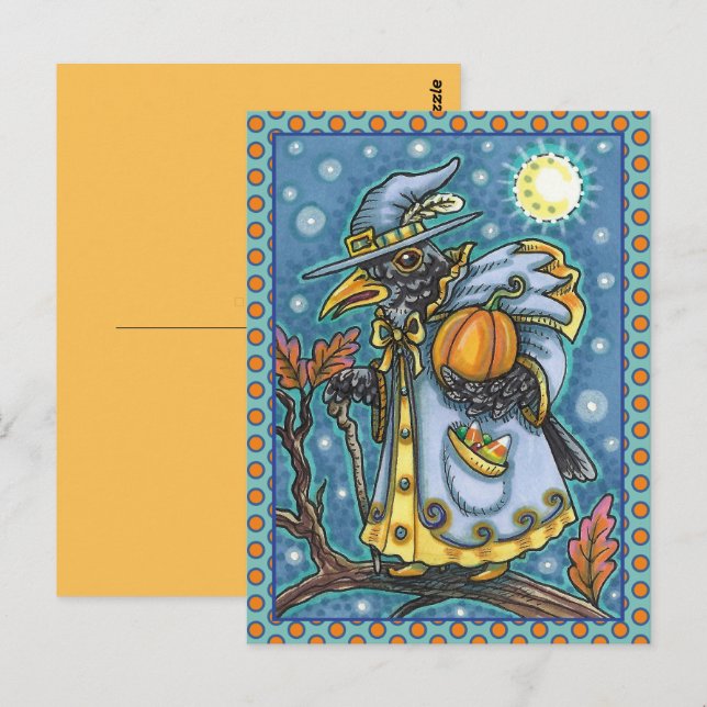 CARTÃO POSTAL HALLOWEEN BLACKBIRD ASSISTENTE, HALLOWEEN RAVEN (Frente/Verso)