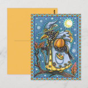 CARTÃO POSTAL HALLOWEEN BLACKBIRD ASSISTENTE, HALLOWEEN RAVEN