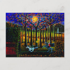 Cartão Postal Halloween,cartão postal,Sem Cabeça,Cavaleiro,Sonol