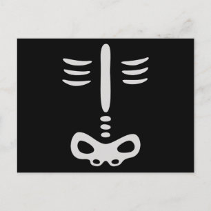 Cartão Postal Halloween Children Skeleton Costume